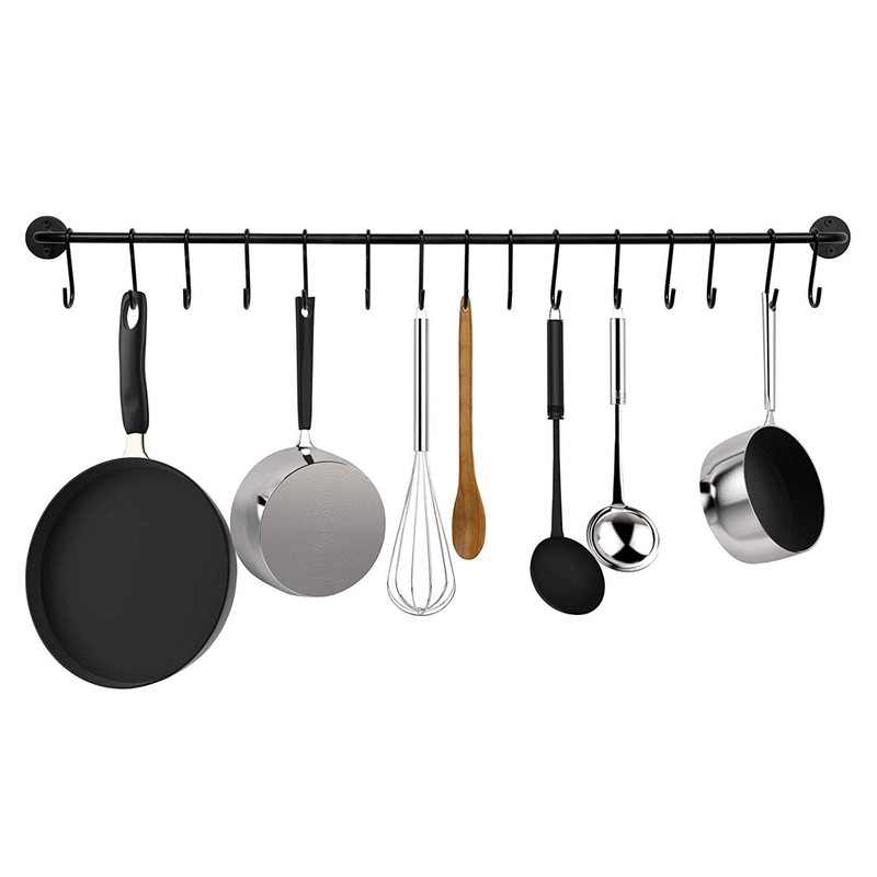 YourGift 15 Pack Heavy Duty S Shaped Hooks - Black
