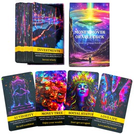 DPEHAKMK Money Oracle Cards, Career Oracle Deck, Life Oracle Cards for Beginners, Help You Move up in Your Life