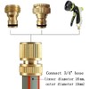 Wzzy Gurden 4 Pieces Brass Hose Connector 19 mm (3/4
