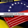 Flag Pole 6Ft Silver & Venezuela Venezuelan Flag 3x5FT Double