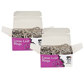 Charles Leonard Loose Leaf Book Rings, 1" Diameter, 100 Per Box, 2 Boxes