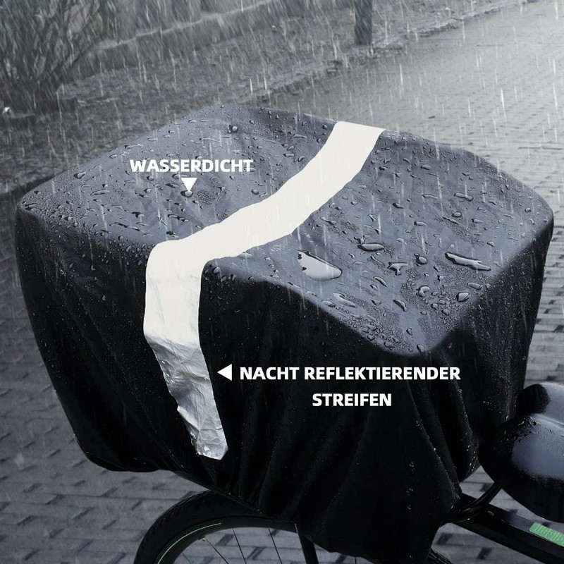 ANZOME Bicycle Basket Luggage Net & Waterproof Cover, Bicycle Basket