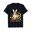 Happy Easter Cute Bunny Bearded Dragon Easter Eggs Basket T-Shirt