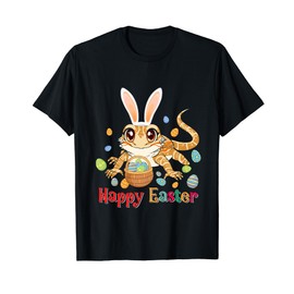 Happy Easter Cute Bunny Bearded Dragon Easter Eggs Basket T-Shirt