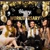 Mocsicka Work Anniversary Decorations Banner Happy Workiversary Backdrop Employee Appreciation