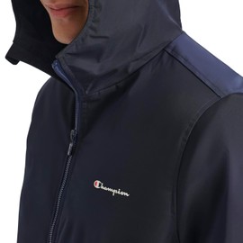Champion Men's Full-Length Sideline Hooded Jacket with Quilted Lining, Peacoat