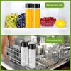 zmybcpack 12 Pack 400ml Plastic Juice Bottles with Black Lids