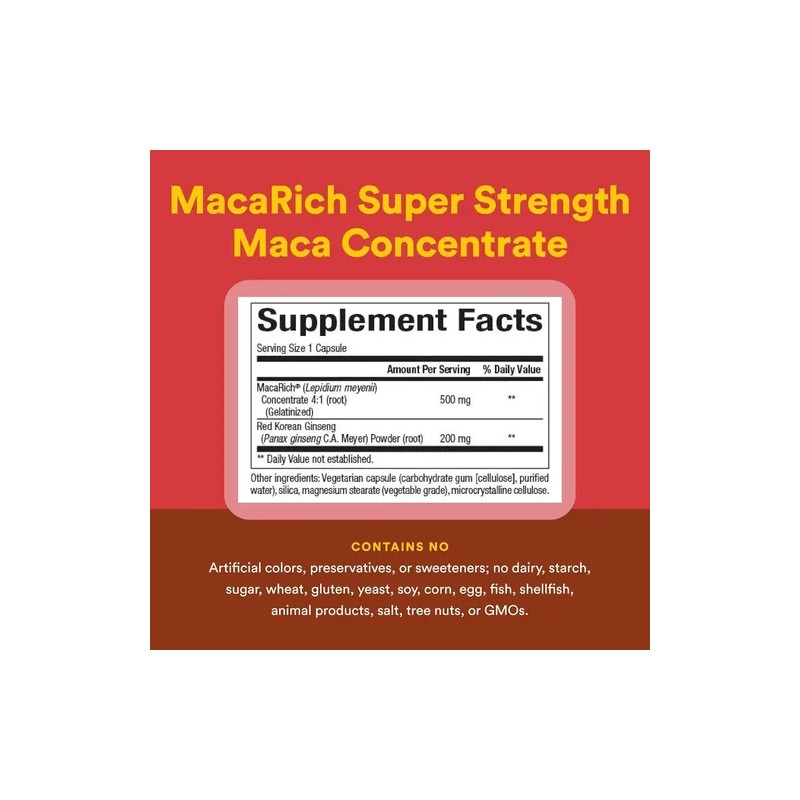 Natural Factors Maca Rich Concentrada De Maca 90caps Veg Sfn