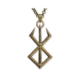 Brand of Sacrifice Rune Solar Eclipse Anime Behelit Necklace Pendant Jewelry Fantasy Cosplay Gift for Men Women (Brass)