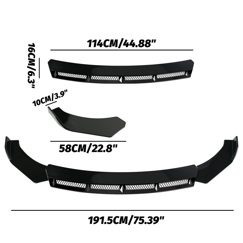 For ACURA INTEGRA A-SPEC Gloss Black Front Bumper Lip Spoiler