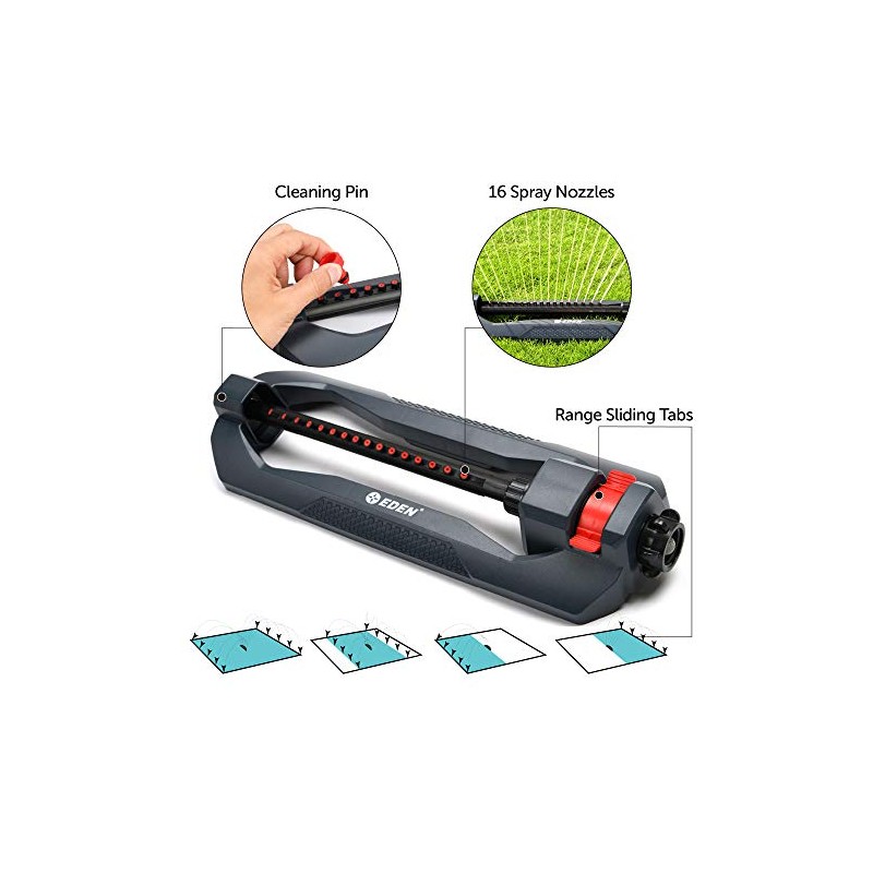 Eden Weighted Essential Oscillating Sprinkler with Precision Nozzles