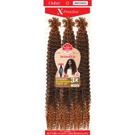 Outre X-Pression Twisted Up Crochet Braids 3X - SPRINGY BOHEMIAN TWIST 24 (Color:1B Off Black)