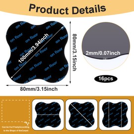 Bewudy 16 Pcs Rug Anti Slip Grippers Rug Grip, 8cm/3.15inch Large Size Carpet Grippers, Non Slip Rug Pads To Keep Your Area Rug Flat on Hardwood Floors and Tiles