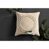 Mud Pie Chunky Knot Wreath Pillow, 18" x 18", Cream