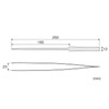 ホーザン(HOZAN) ピンセット 全長250mm 非磁性 耐食性 先細型 アクアリウムやテラリウム 給餌に PP-146