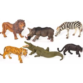 Realistic Safari Animals Playset with Soft Playmat & Storage Box – 8 Pieces