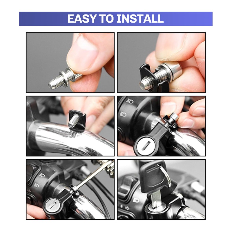 bylikeho 2Pcs Motorcycle Helmet Lock,Motorcycle Helmet Accessories Car Accessories Universal
