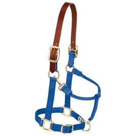 Weaver Leather Breakaway Original Adjustable Chin and Throat Snap Halter, Small Horse Size, Blue