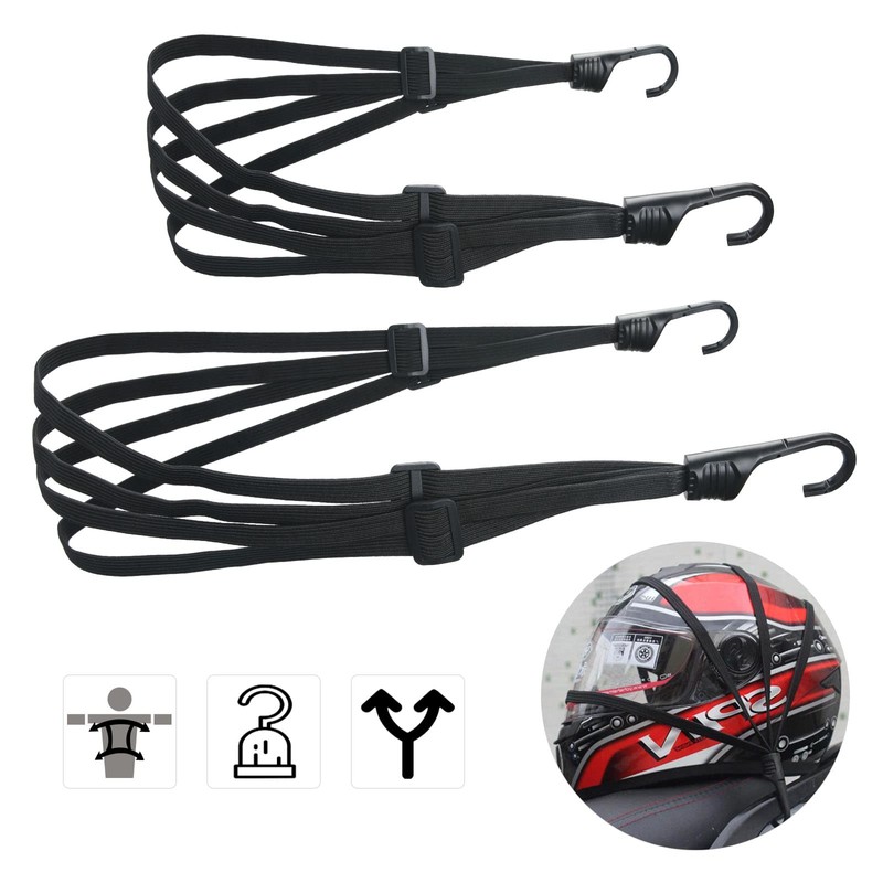 URAQT Bicycle Hooks Rope, 2 Pack Rubber Bungee Cords, Motorcycle