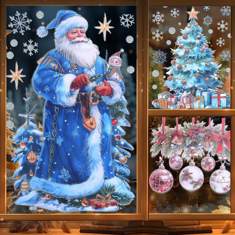 Christmas Window Stickers (Blue)