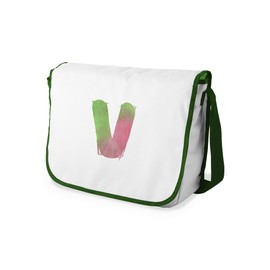 Bonamaison Digital Printed Messenger School Bags with Khaki Straps for Girls and Boys, Back to School, Messenger Bags for Students, Shoulder Bags, Size: 29 x 36 cm, multi-coloured, Messenger School