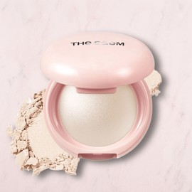 The Saem Glam Perfection Baked Highlighter 5.5g, WH01 Frosty Shell, 1 piece / 더샘 글램 퍼펙션 베이크드 하이라이터 5.5g, WH01 프로스티 쉘, 1개