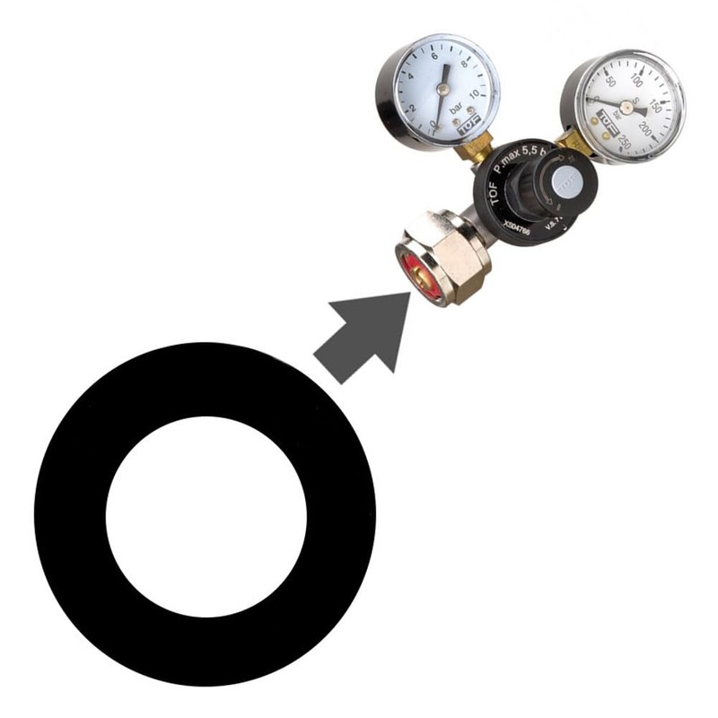 Guarnizione per adattatore CO2 per bombole da 425 g, per