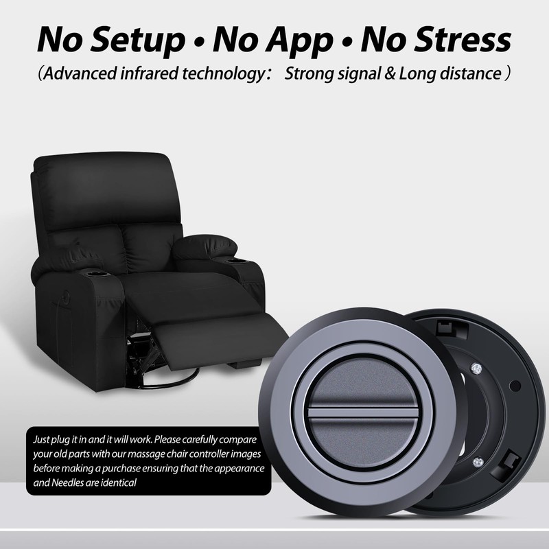 WDZP 2 Button 5 Pin Plug Recliner Chair Switch for