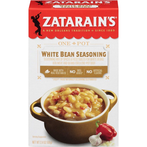 Zatarain's White Bean Seasoning, 2.4 oz (Pack of 12)