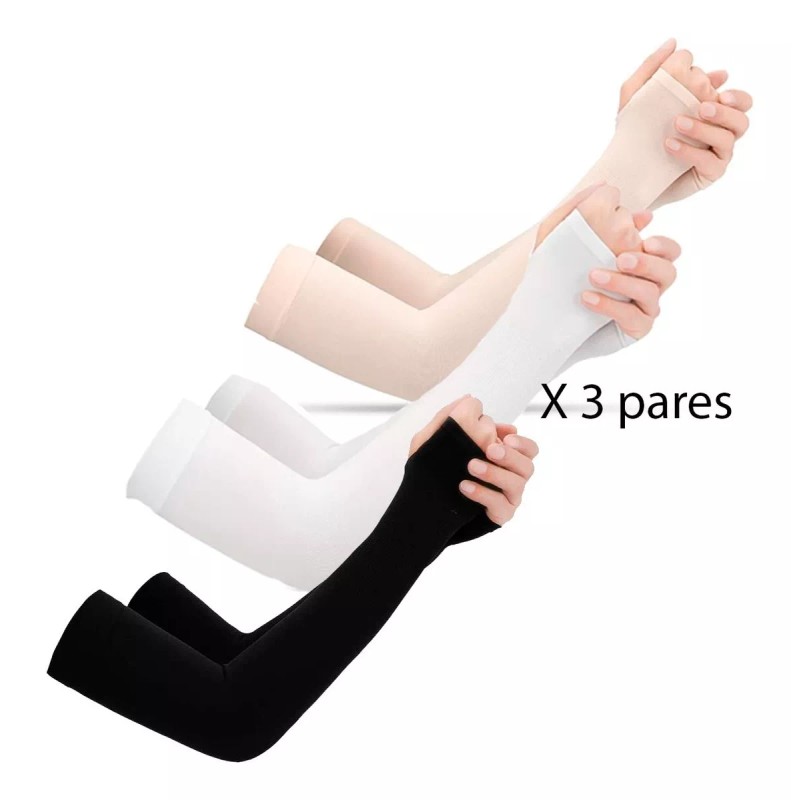 Mafab 3 Pares Mangas Protectoras Uv Licra Protector Sol Deportes