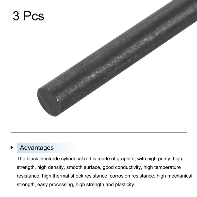QUARKZMAN Graphite Rod, Graphite Stirring Rod Cylinder Rod Carbon Rod