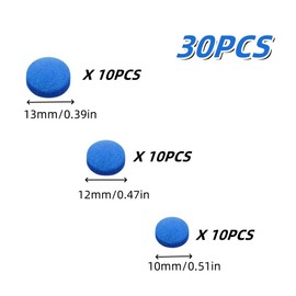 Billiard Pool Cue Tips, 30 pcs Premium Pool Billiard Cue Tips Replacement Kit,10 mm 12 mm 13 mm Replacement Tips for Pool Cues & Snooker Accessories,with Storage Box