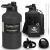 KawaGebo Kamp Half Gallon Tactical Water Bottle With Straw -