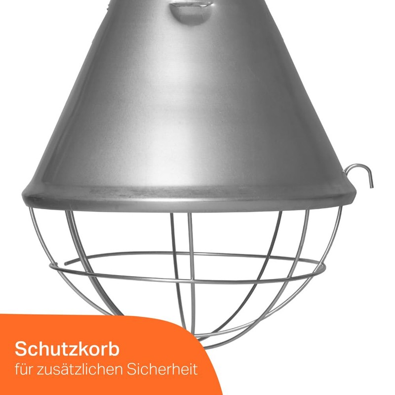 Rearing Light Heat Lamp Protection Basket with Cable and Plug