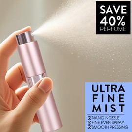 DPLASKA 3 Pack 8ML Empty Atomizer Sprayer for Perfume Cologne Spray Bottle for Refill Portable Cologne Dispenser Mini Sprayer for Men Twist Tpye