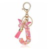 LUTAKU Keyring Girl Keyring with Initial Letters Pink Key Ring