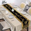 Ramadan Mubarak Table Runner, Ramadan Decorations for Home Table Black