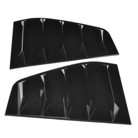 Side Window Louvers Vent, Qiilu 1 Pair of Side Window Louver, Air Vent Window Scoop Louver Trim for R Mk6 2009-2013(Glossy Black)