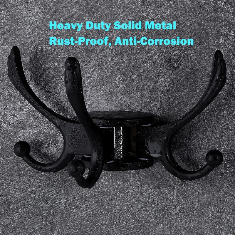 Ovlist Heavy Duty Swivel Coat Hook Space Saving Towel Rope