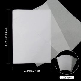 400PCS A4 Size Sketching Tracing Paper, Artists Tracing Paper Trace Paper Pad Calligraphy Tracing Paper Translucent Sketching Paper White Tissue Paper For Pencil Marker Ink Drawing