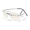 CessBlu Rimless Blue Light Blocking Glasses for Men Reading Computer