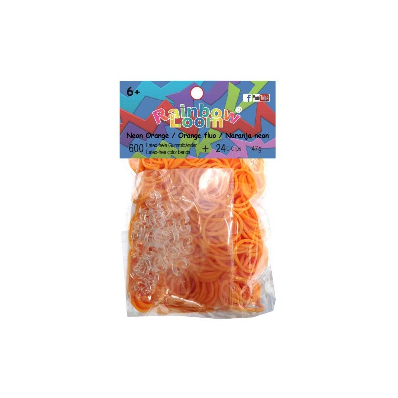 Rainbow Loom Latex Free Rubber Band Refill + C-clips -