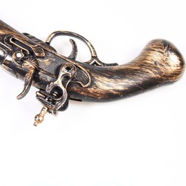 2 Pcs Pirate Gun Toy Pistol Fake Pistol Pirate Pistol Flintlock Pistol Prop for Pirate Costume Accessories Pirate Party Props