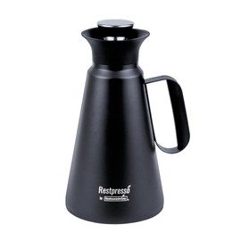 Restaurantware-Restpresso 33.8 Ounce Vacuum Insulated Coffee/Tea Server, 1 Durable Coffee Decanter - 360 Degree Pour, Sturdy Handle, Black Stainless Steel Hot Beverage Dispenser