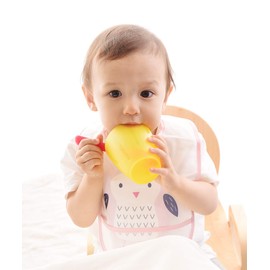 Hudson Baby Unisex Baby Waterproof PEVA Bibs, Owl, One Size