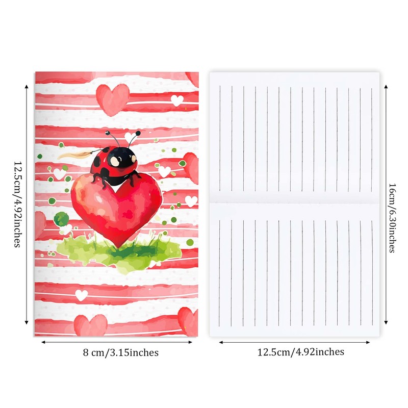 24 Pcs Ladybug Mini Notebooks - Lady Bug Portable Pocket