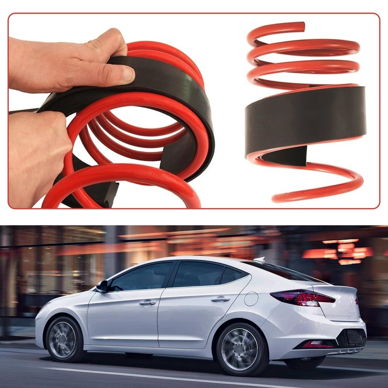 OwnMy 4PCS Rubber Coil Spring Spacers for Cars Heavy Duty