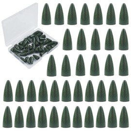 Bullet Fishing Sinker Weights,40pcs Fishing Worm Weights Slip Sinkers Painted Flipping Fishing Weights for Bass Fishing Texas Rigs Saltwater Freshwater Fishing Tackle