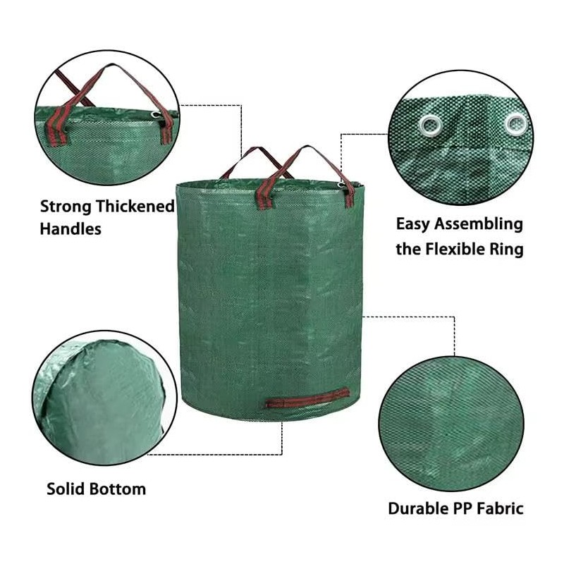 Dihl 272 Litre Heavy Duty Garden Waste Bags, Reusable Rubbish