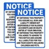 2 Pcs Not Responsible for Accidents or Injuries Sign, 9